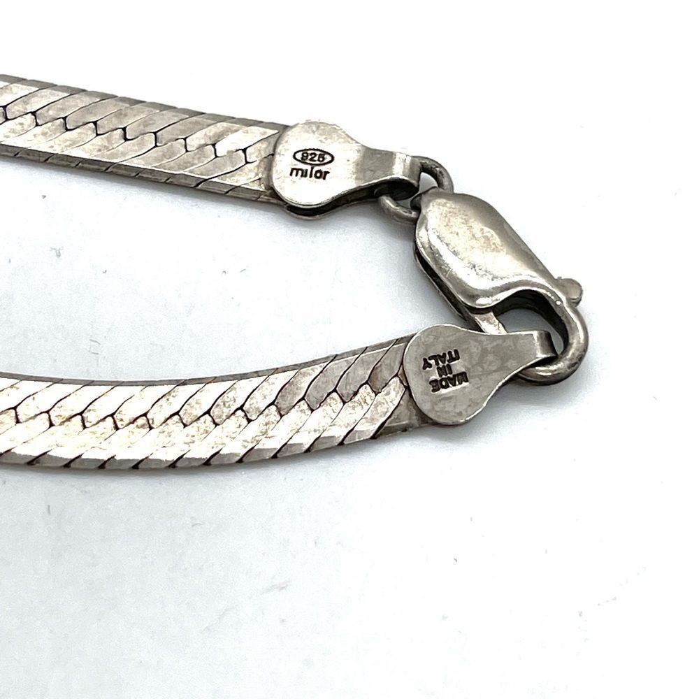 MILOR 925 Sterling Silver 2 Tone Necklace made in Italy - Picture 4 of 5